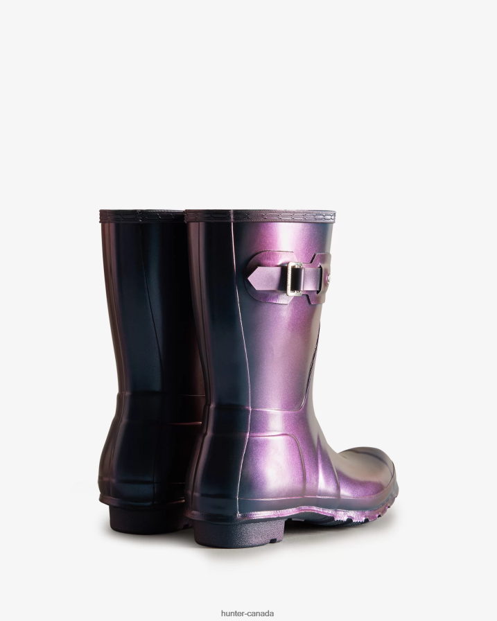 208Z2Z311 Hunter Boots Sale - Hunter Women Nebula Short Rain Boots Stornoway Blue