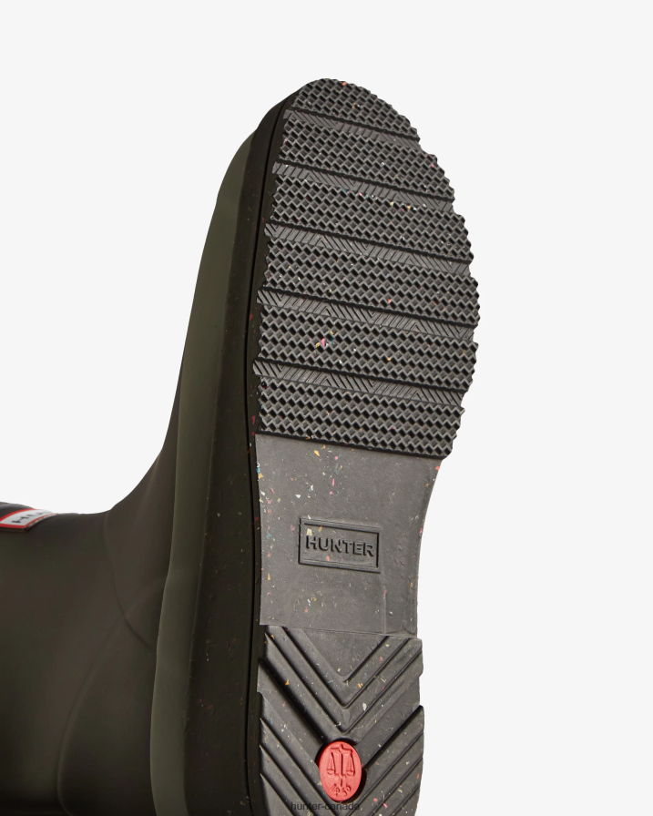 208Z2Z312 Hunter Outlet - Hunter Women Play Short Speckle Rain Boots Black/Urban Grey