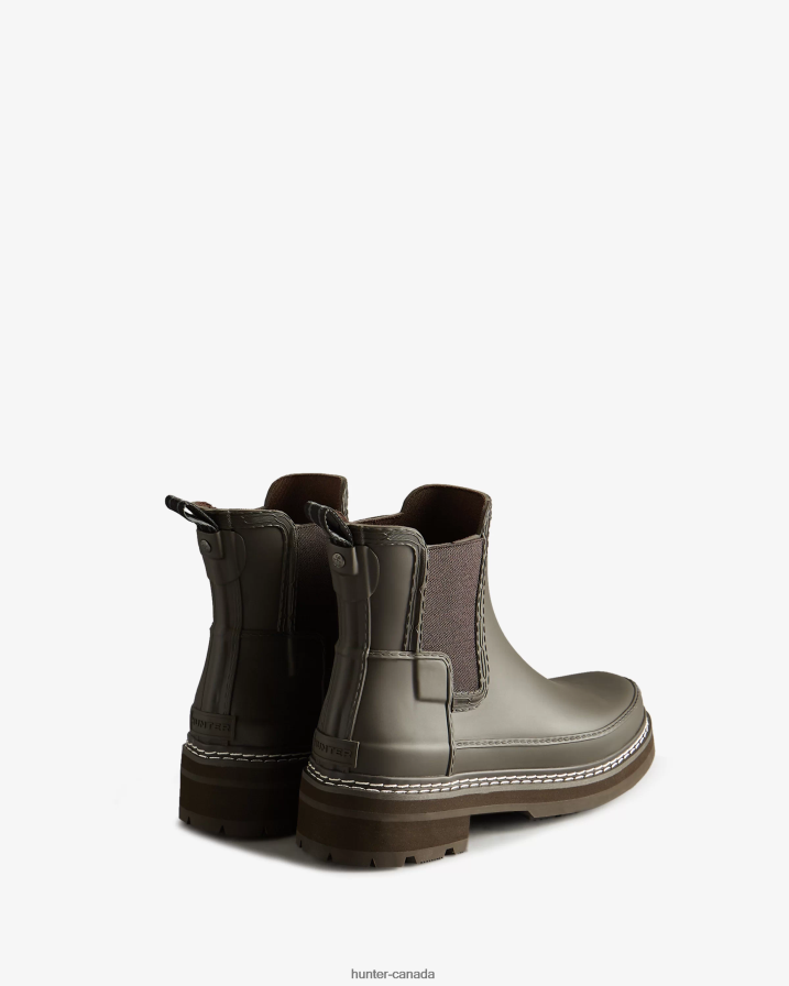 208Z2Z313 Hunter Boots - Hunter Women Refined Stitch Detail Chelsea Boots Bitter Chocolate