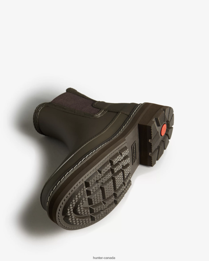 208Z2Z313 Hunter Boots - Hunter Women Refined Stitch Detail Chelsea Boots Bitter Chocolate