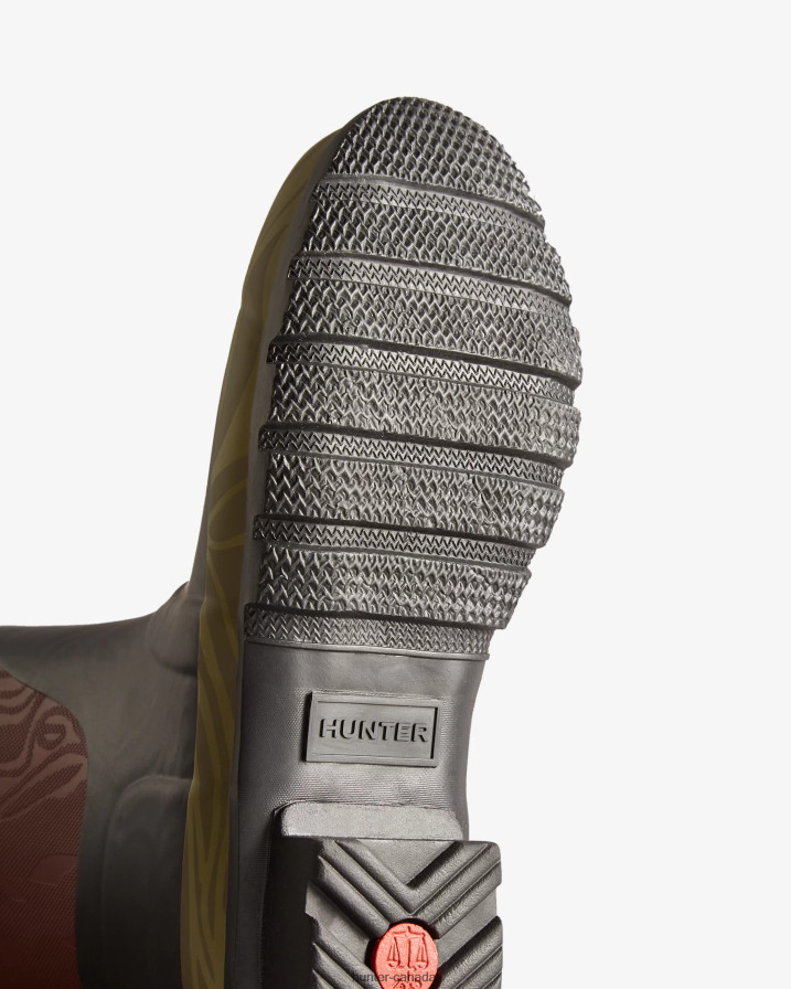 208Z2Z316 Hunter Outlet - Hunter Women Erosion Texture Patchwork Short Rain Boots Erosion Texture Patchwork