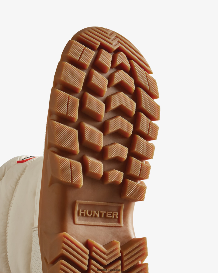 208Z2Z319 Hunter Boots Sale - Hunter Women Intrepid Insulated Short Snow Boots White Willow/Gum