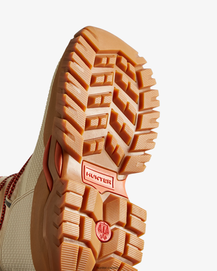 208Z2Z320 Hunter Outlet - Hunter Women Wanderer Vegan Shearling Insulated Short Snow Boots White Willow/Gum