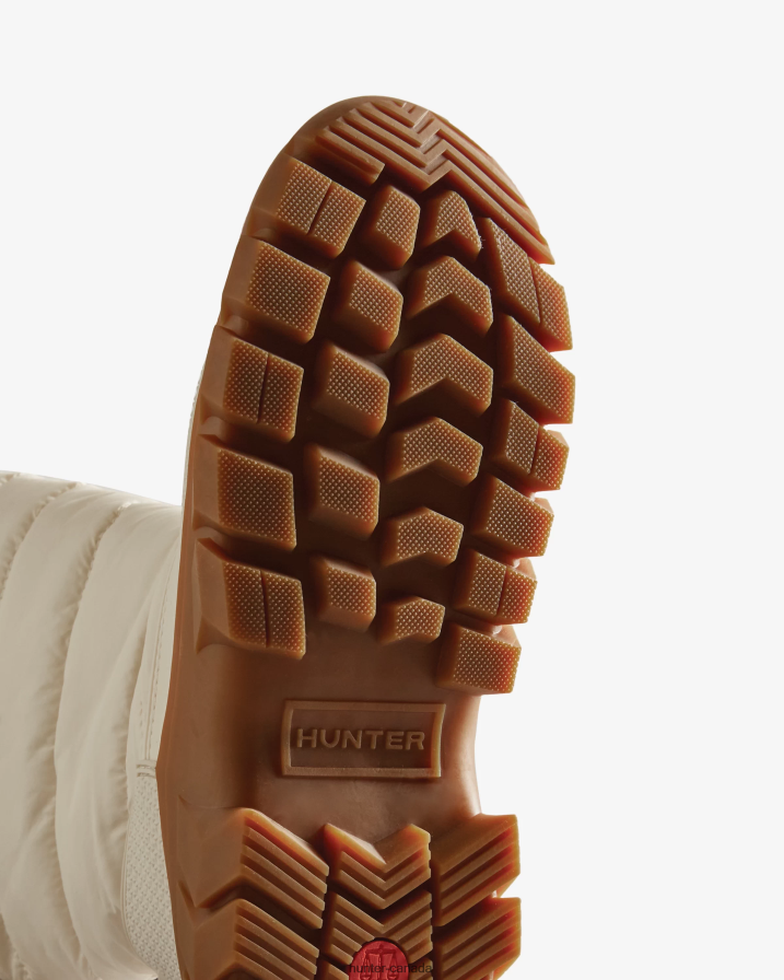 208Z2Z322 Hunter Canada - Hunter Women Intrepid Insulated Tall Snow Boots White Willow/Gum