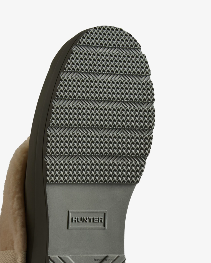 208Z2Z329 Hunter Boots - Hunter Women Play Vegan Shearling Insulated Clogs Urban Grey