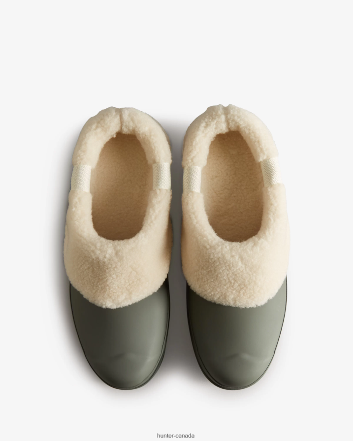 208Z2Z329 Hunter Boots - Hunter Women Play Vegan Shearling Insulated Clogs Urban Grey