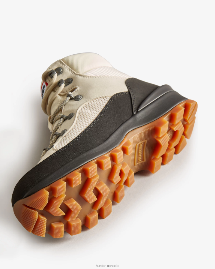 208Z2Z330 Hunter Canada - Hunter Women Explorer Insulated Lace-Up Commando Boots White Willow/Cosy Cream/Black