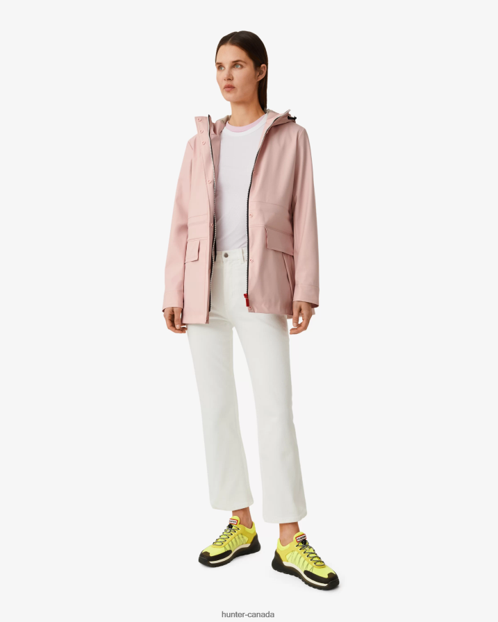 208Z2Z332 Hunter Outlet - Hunter Women Lightweight Waterproof Rain Jacket Faded Rose