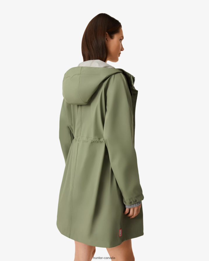 208Z2Z334 Hunter Canada - Hunter Women Lightweight Waterproof Parka Lichen Green