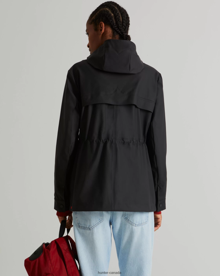 208Z2Z335 Hunter Boots Sale - Hunter Women Lightweight Waterproof Jacket Black