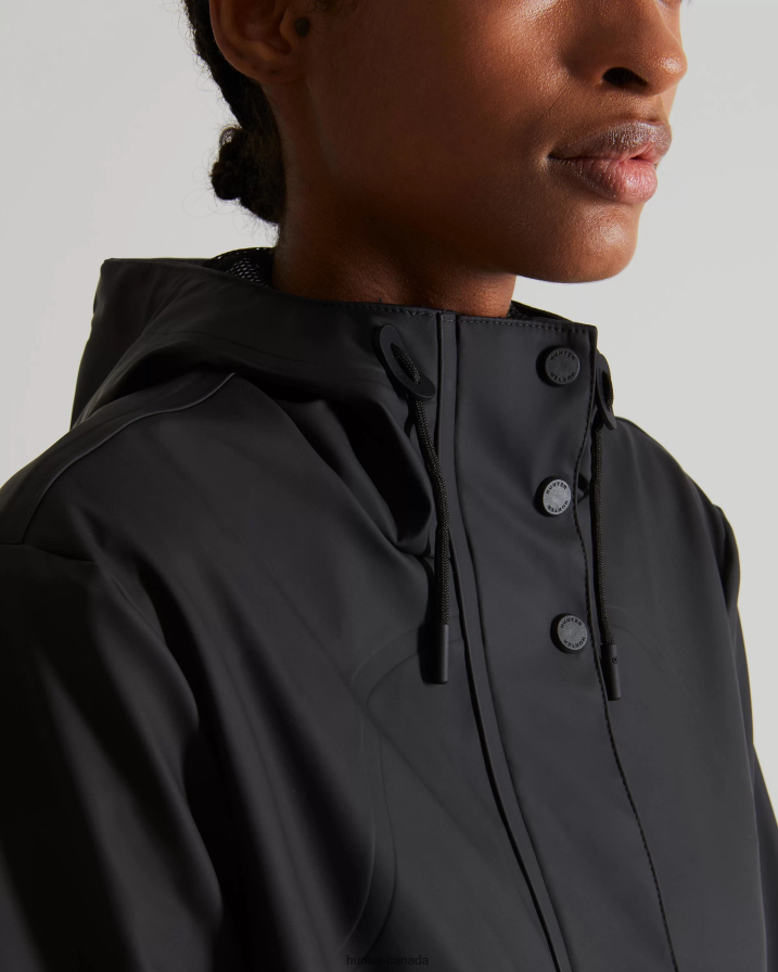 208Z2Z335 Hunter Boots Sale - Hunter Women Lightweight Waterproof Jacket Black