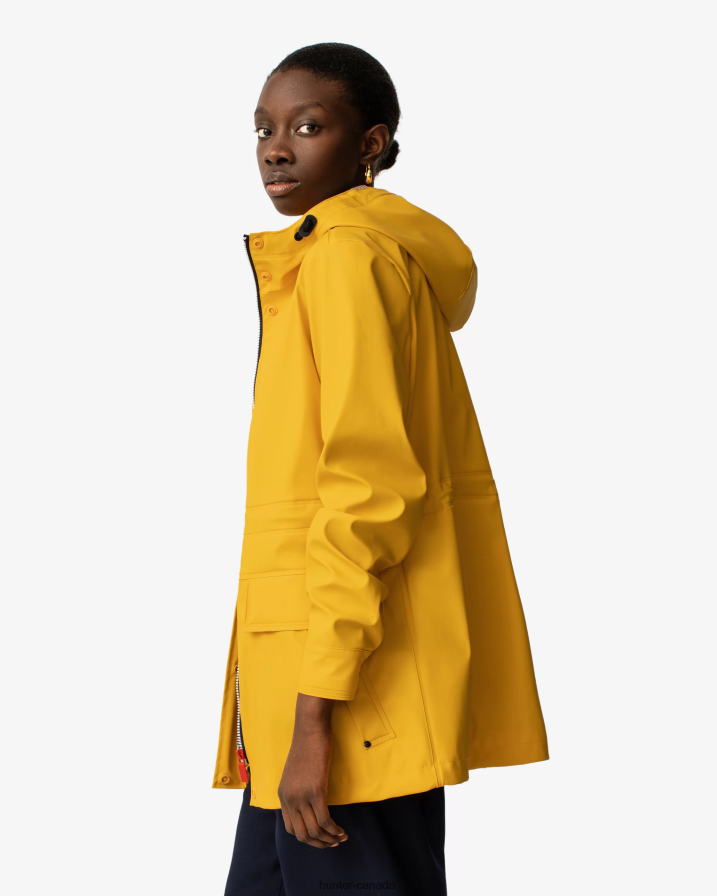 208Z2Z338 Hunter Canada - Hunter Women Lightweight Waterproof Rain Jacket Yellow