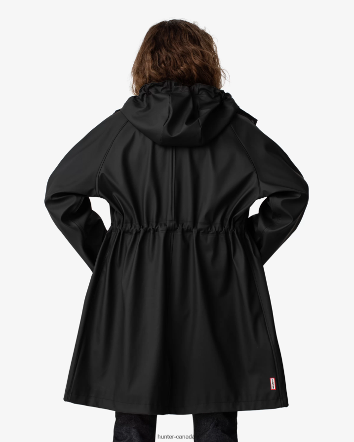 208Z2Z339 Hunter Boots Sale - Hunter Women Lightweight Waterproof Parka Black