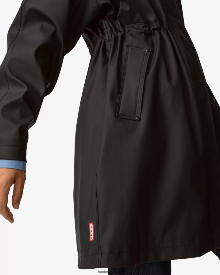 208Z2Z339 Hunter Boots Sale - Hunter Women Lightweight Waterproof Parka Black