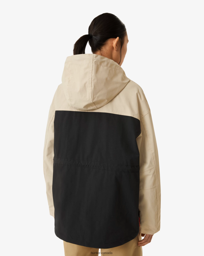 208Z2Z342 Hunter Canada - Hunter Women Explorer Recycled Nylon Jacket Skimming Stone/Black