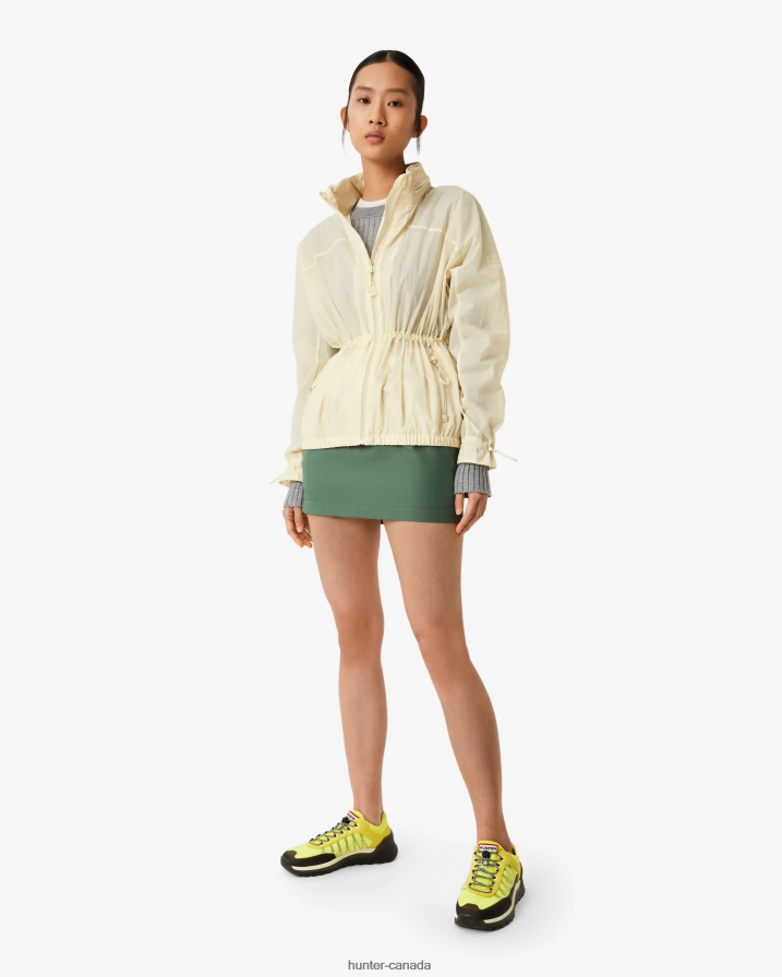 208Z2Z344 Hunter Outlet - Hunter Women Travel Recycled Nylon Shell Jacket Shaded White