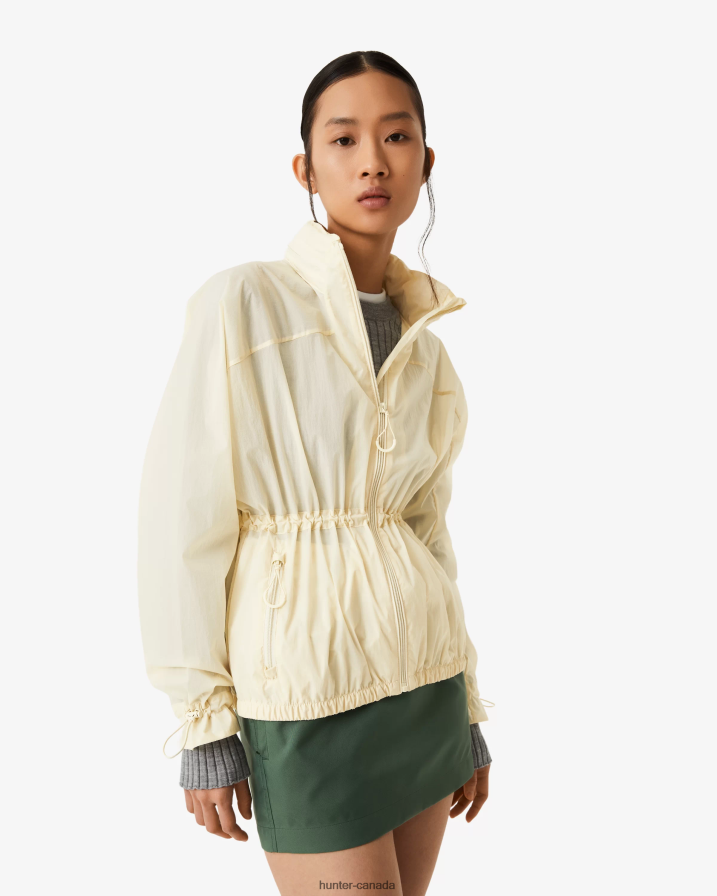 208Z2Z344 Hunter Outlet - Hunter Women Travel Recycled Nylon Shell Jacket Shaded White