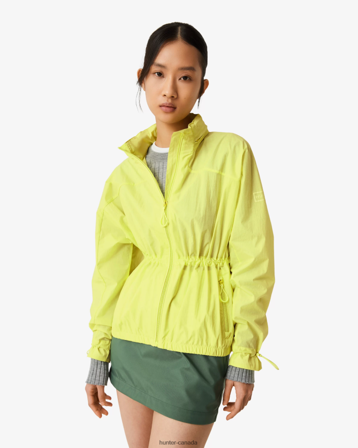 208Z2Z345 Hunter Boots - Hunter Women Travel Recycled Nylon Shell Jacket Zesty Yellow