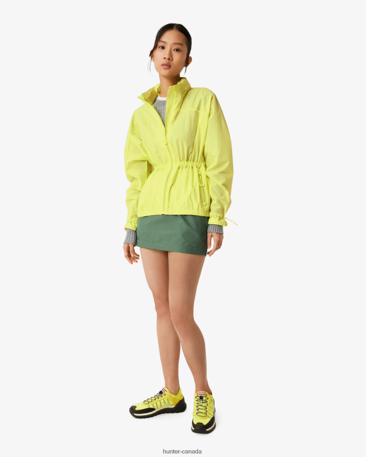 208Z2Z345 Hunter Boots - Hunter Women Travel Recycled Nylon Shell Jacket Zesty Yellow