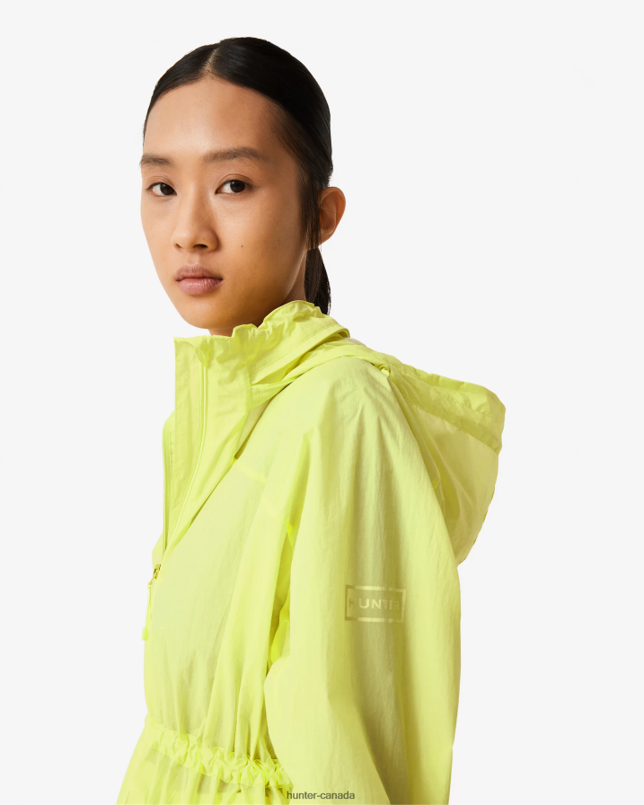 208Z2Z345 Hunter Boots - Hunter Women Travel Recycled Nylon Shell Jacket Zesty Yellow