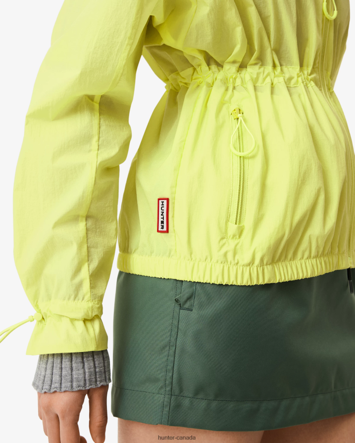 208Z2Z345 Hunter Boots - Hunter Women Travel Recycled Nylon Shell Jacket Zesty Yellow