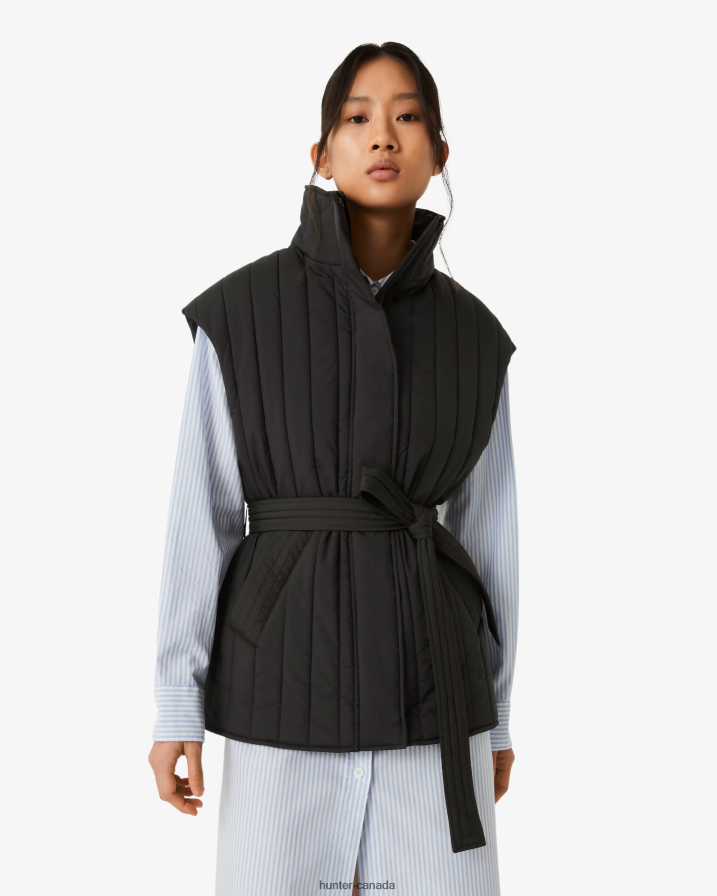 208Z2Z346 Hunter Canada - Hunter Women Explorer Recycled Nylon Quilted Vest Black