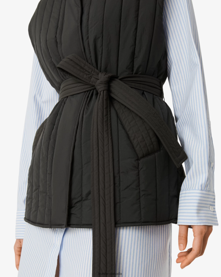 208Z2Z346 Hunter Canada - Hunter Women Explorer Recycled Nylon Quilted Vest Black