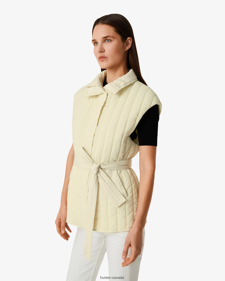 208Z2Z347 Hunter Boots Sale - Hunter Women Explorer Recycled Nylon Quilted Vest Soft Sand