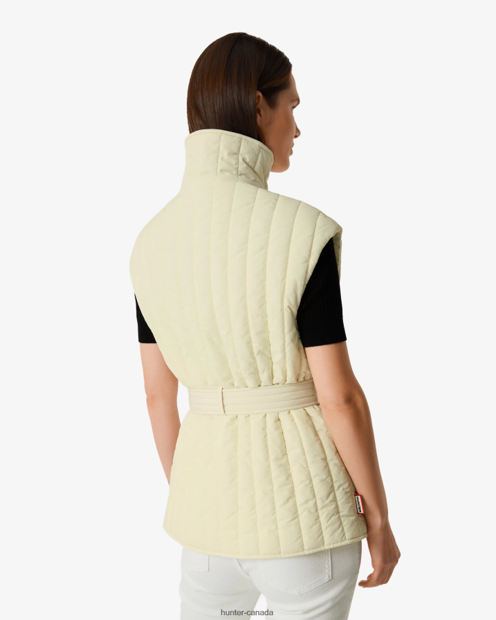 208Z2Z347 Hunter Boots Sale - Hunter Women Explorer Recycled Nylon Quilted Vest Soft Sand