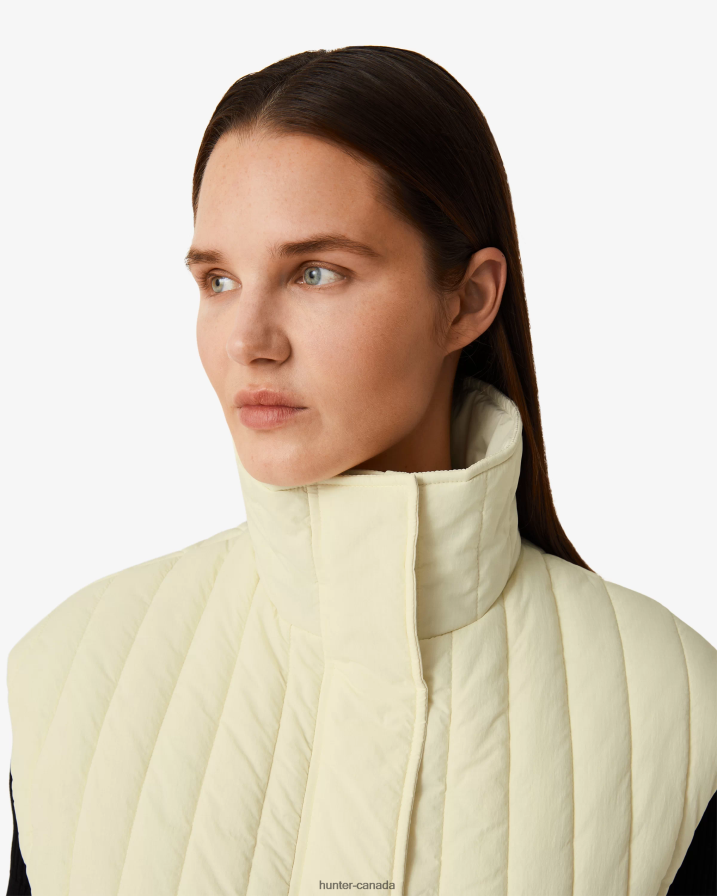 208Z2Z347 Hunter Boots Sale - Hunter Women Explorer Recycled Nylon Quilted Vest Soft Sand