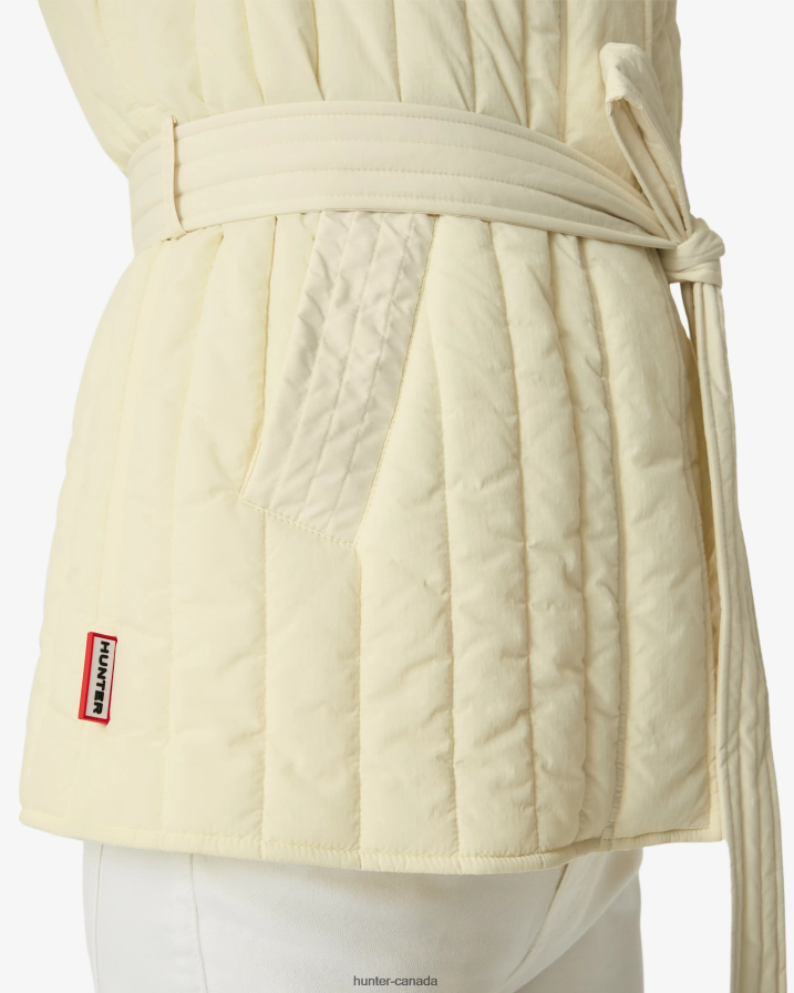 208Z2Z347 Hunter Boots Sale - Hunter Women Explorer Recycled Nylon Quilted Vest Soft Sand