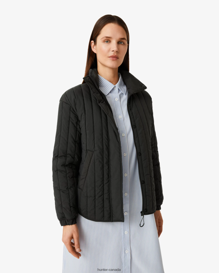 208Z2Z348 Hunter Outlet - Hunter Women Explorer Recycled Nylon Quilted Jacket Black