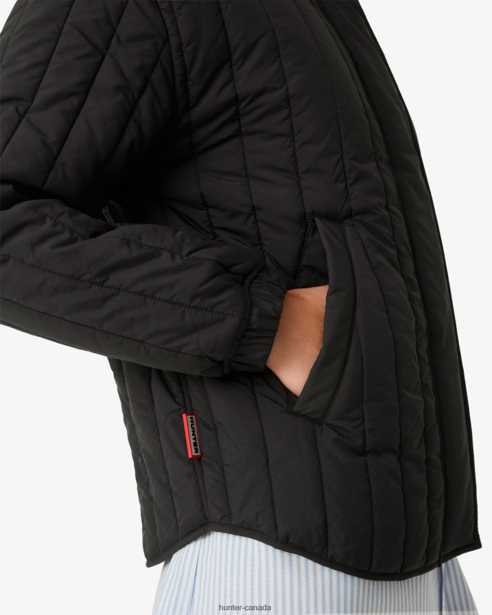 208Z2Z348 Hunter Outlet - Hunter Women Explorer Recycled Nylon Quilted Jacket Black