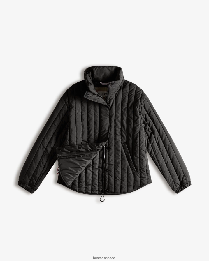 208Z2Z348 Hunter Outlet - Hunter Women Explorer Recycled Nylon Quilted Jacket Black