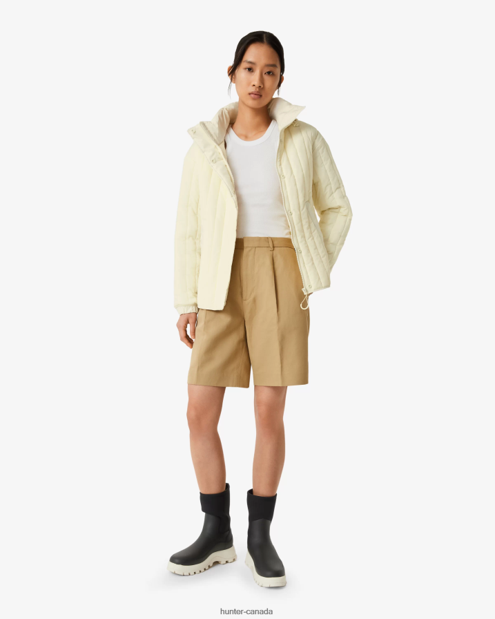 208Z2Z349 Hunter Boots - Hunter Women Explorer Recycled Nylon Quilted Jacket Soft Sand