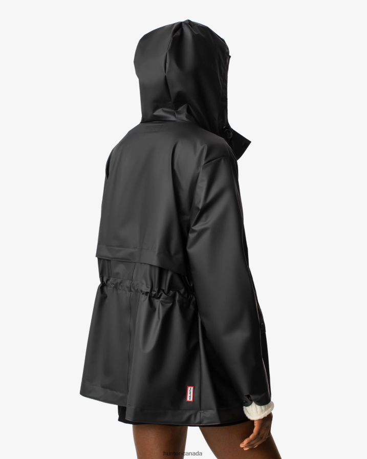 208Z2Z353 Hunter Boots - Hunter Women Play Transparent Vinyl Waterproof Jacket Black
