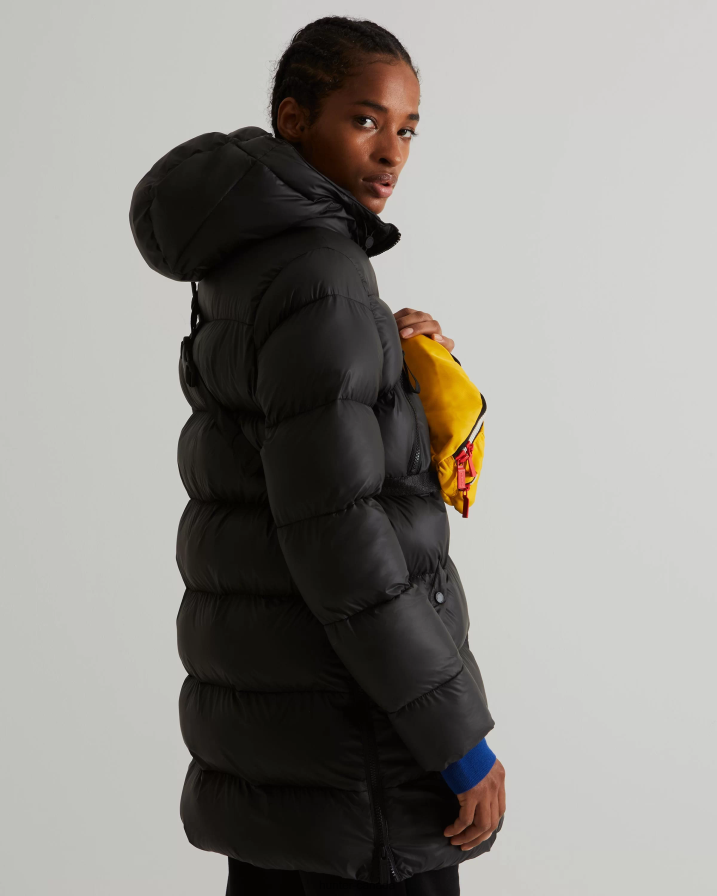 208Z2Z355 Hunter Boots Sale - Hunter Women Insulated Rubberized Puffer Jacket Black