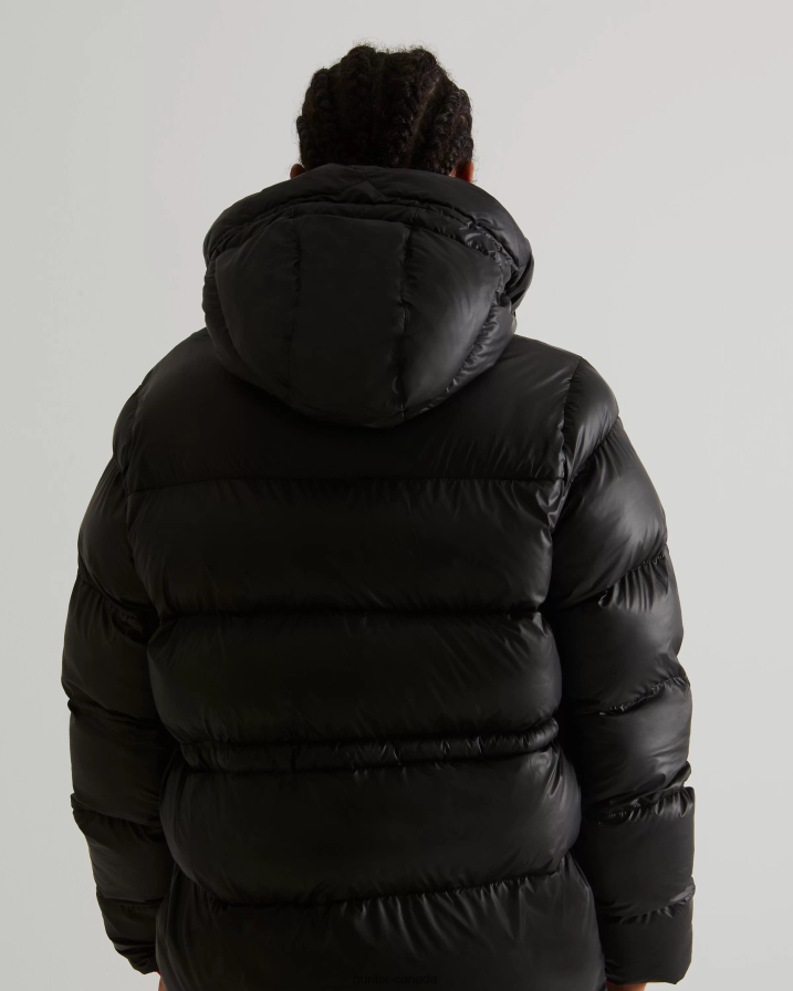 208Z2Z356 Hunter Outlet - Hunter Women Insulated Rubberized A-Line Puffer Jacket Black