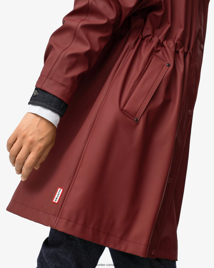 208Z2Z359 Hunter Boots Sale - Hunter Women Lightweight Waterproof Parka Fall Red
