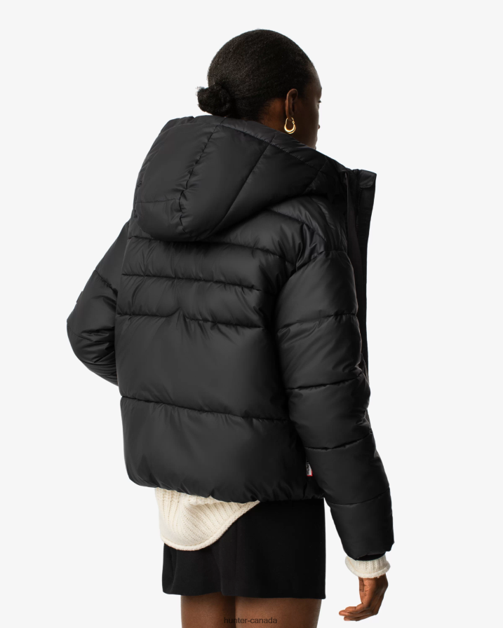 208Z2Z360 Hunter Outlet - Hunter Women Intrepid Insulated Short Puffer Jacket Black