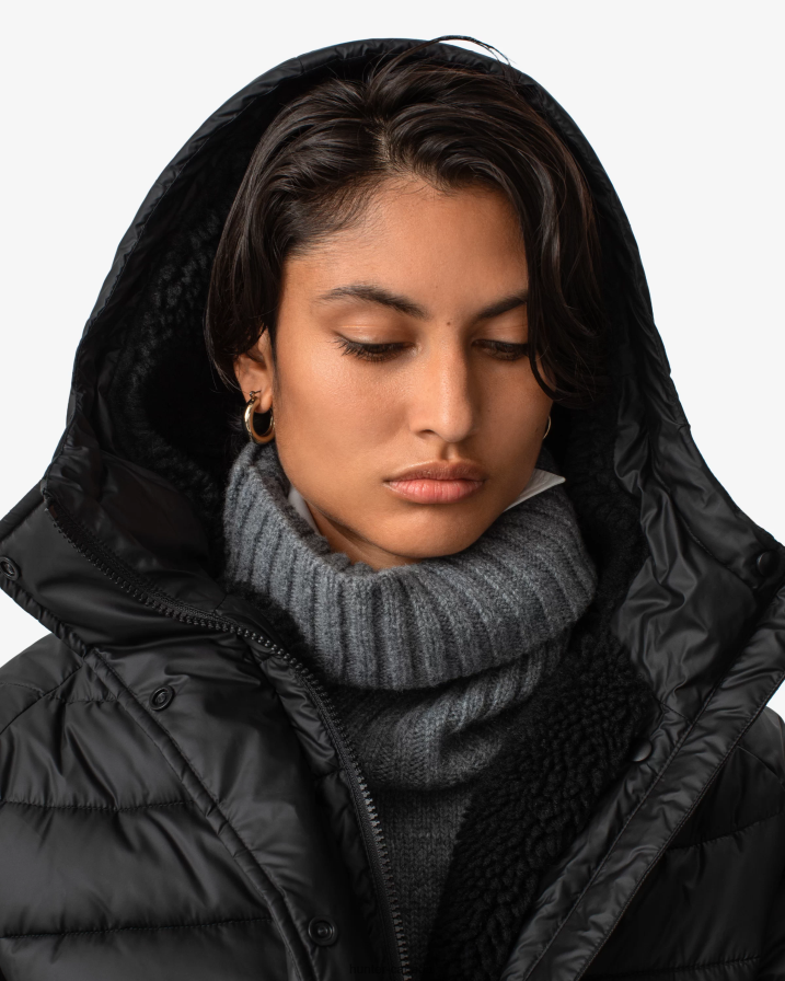 208Z2Z362 Hunter Canada - Hunter Women Intrepid Insulated Mid Puffer Jacket Black