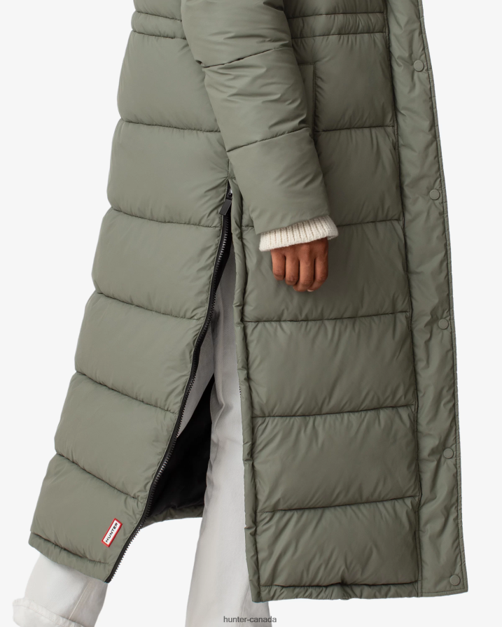 208Z2Z364 Hunter Outlet - Hunter Women Intrepid Insulated Long Puffer Coat Urban Grey