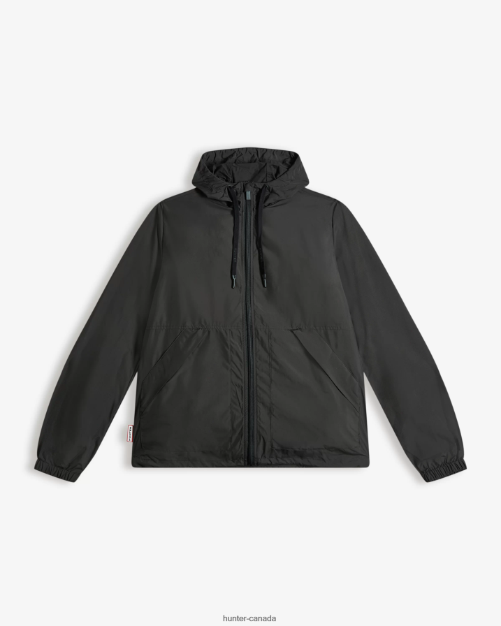 208Z2Z368 Hunter Outlet - Hunter Women Play Essential Recycled Packable Jacket Black