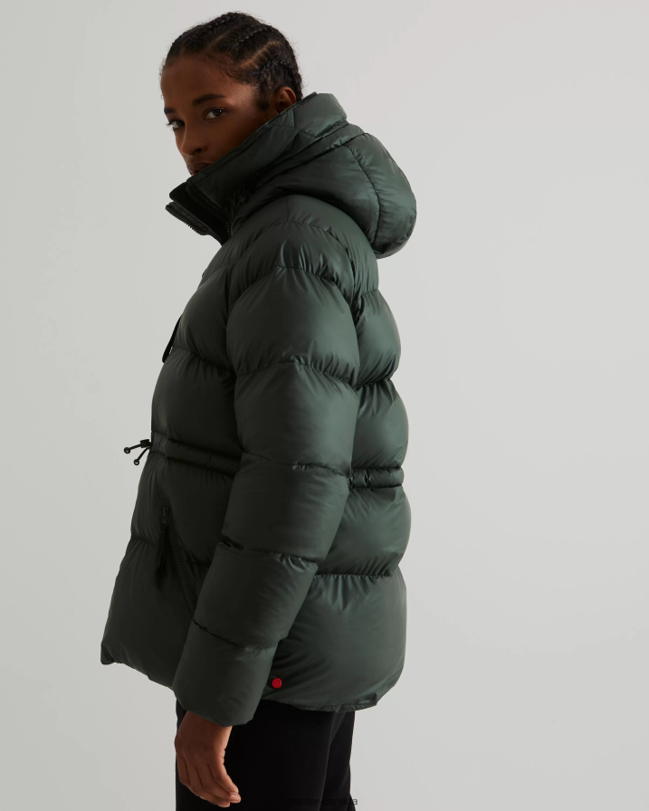 208Z2Z370 Hunter Canada - Hunter Women Insulated Rubberized A-Line Puffer Jacket Arctic Moss Green