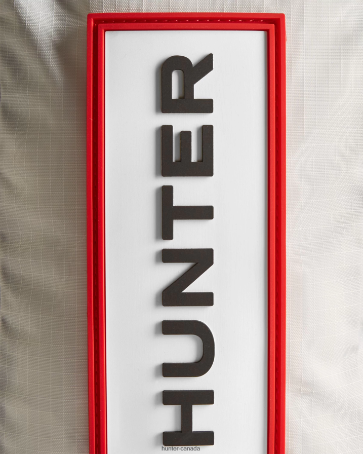 208Z2Z378 Hunter Canada - Hunter Men Travel Ripstop Recycled Nylon Phone Pouch White/Red Box Logo