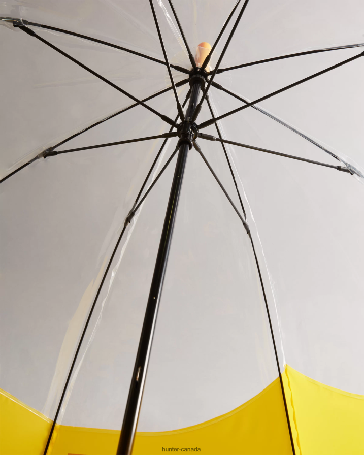 208Z2Z381 Hunter Boots - Hunter Men Transparent Moustache Bubble Umbrella Yellow