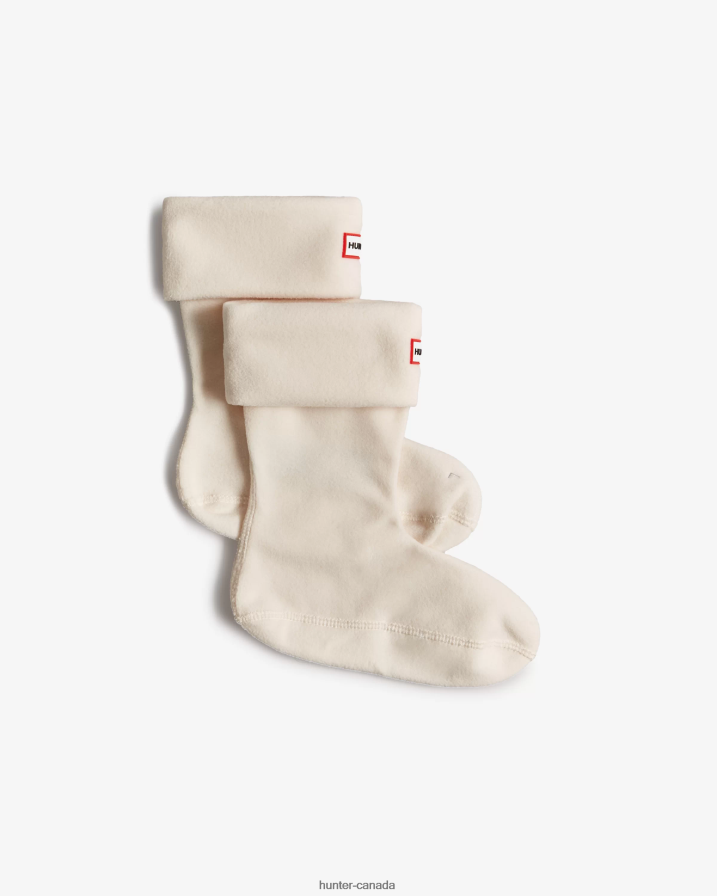 208Z2Z399 Hunter Boots Sale - Hunter Men Recycled Fleece Cuff Short Boot Socks White