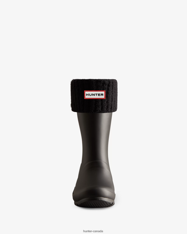 208Z2Z405 Hunter Boots - Hunter Men Recycled Nylon Blend Cuff Short Boot Socks Black