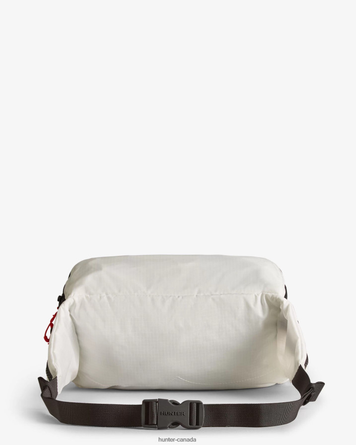 208Z2Z407 Hunter Boots Sale - Hunter Men Travel Ripstop Recycled Nylon Two-Way Backpack White/Red Box Logo