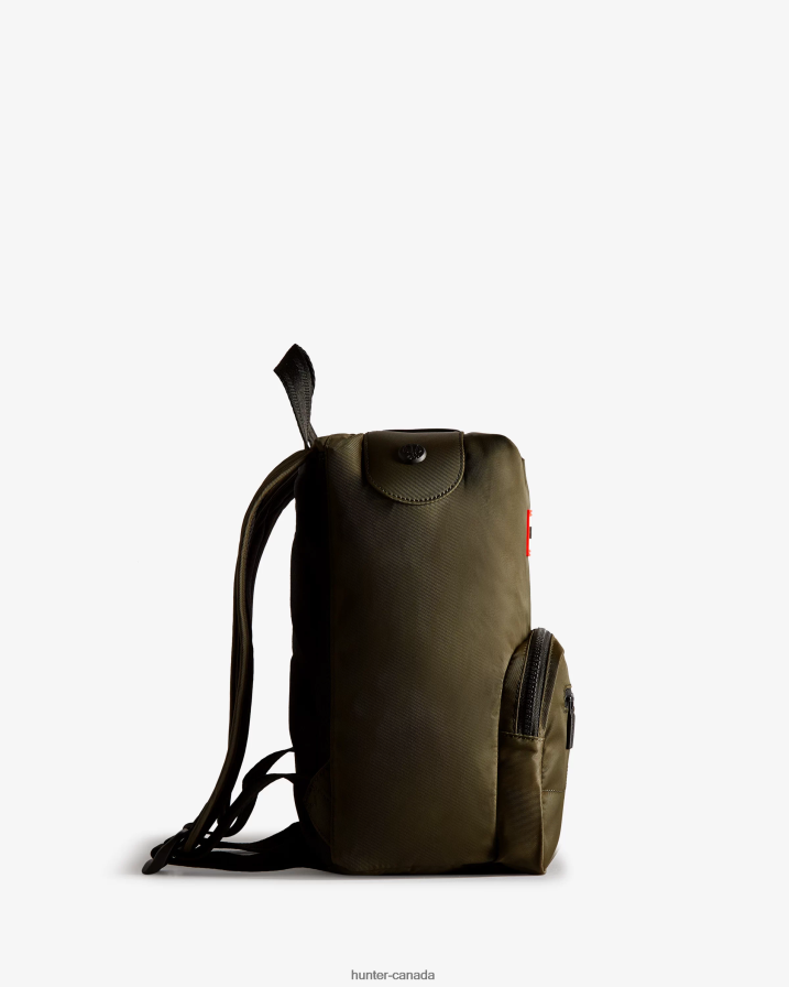 208Z2Z424 Hunter Outlet - Hunter Men Mini Nylon Pioneer Top Clip Backpack Dark Olive